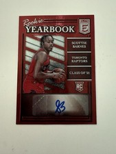 2021-22 Donruss Elite - Rookie Yearbook Autographs Scottie Barnes #RY-SBA.