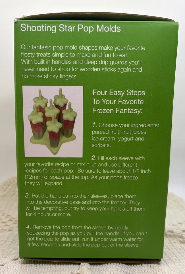 Molde Tovolo Shooting Star Pop conjunto de 6 novas guloseimas saudáveis de verão Frozen Ice Pop - Imagem 4 de 4