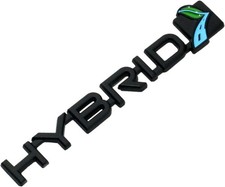 1Pc Hybrid Emblem 3D Metal Badge Door Rear Tailgate Decal Sticker Black