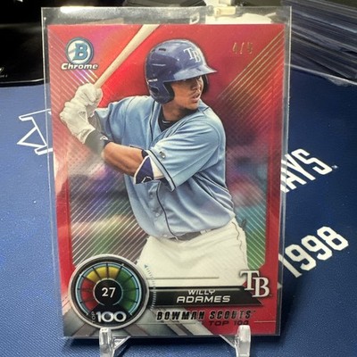 2018 Bowman Chrome Top 100 Willy Adames Red /5 Rays Giants
