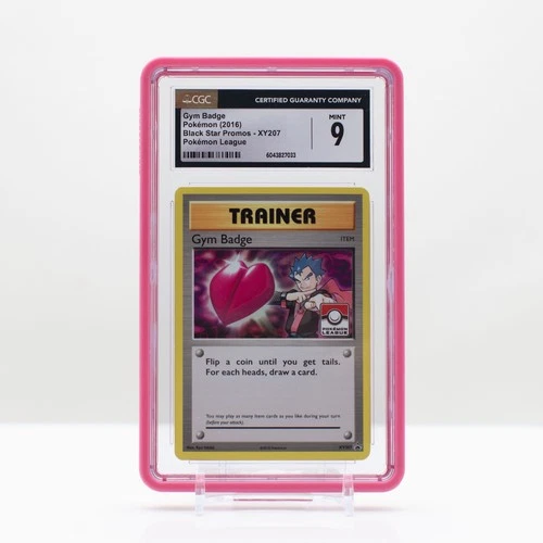 Pokemon Gym Badge #XY207 Pokemon League Black Star Promo 2017 - CGC 9 Mint