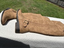 Just Fab Ellison Wide Cognac Boots Size 9w