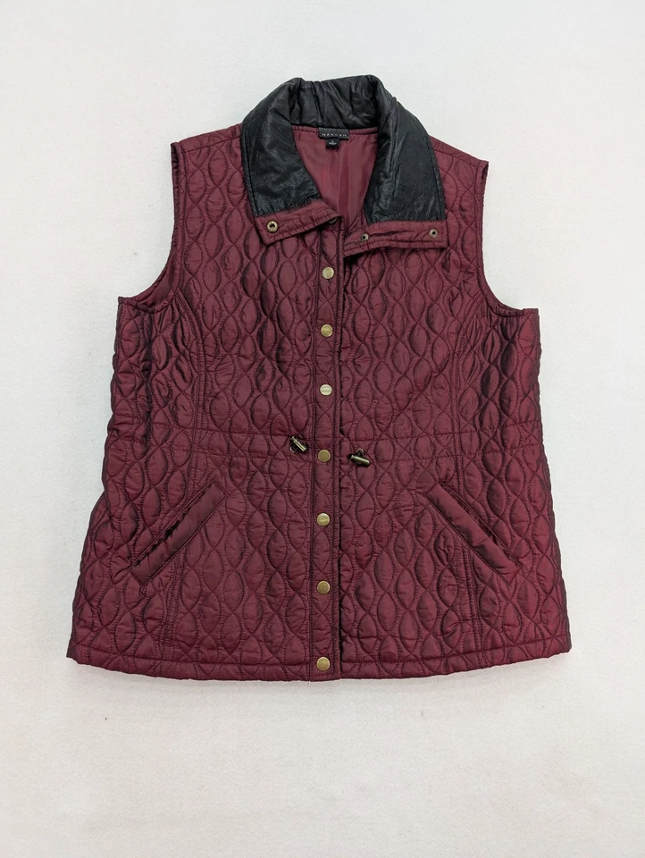 Chaleco acolchado Hannah para mujer talla L rojo granate Foto 2 de 4