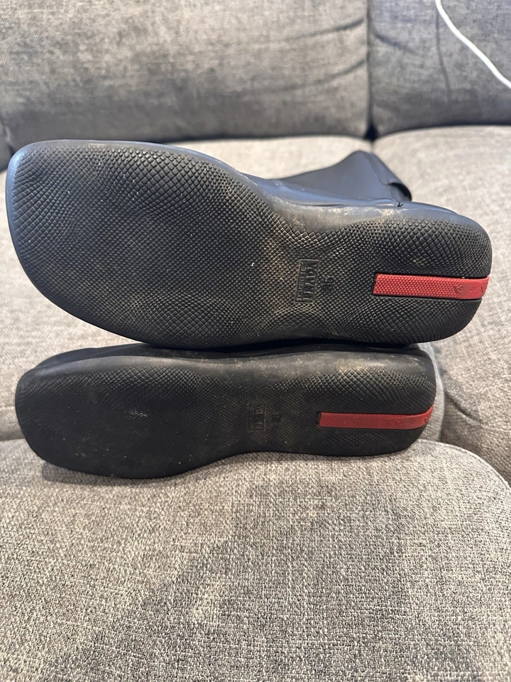 Botas de lluvia de goma Prada finales de 1990 - principios de 2000 para mujer talla: 35 Foto 3 de 4