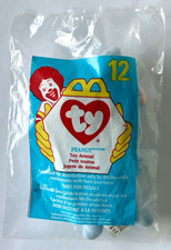 1998 McDONALDS HAPPY MEAL TY TEENIE BEANIE BABIES PEANUT ELEPHANT 12 NEW IN BAG