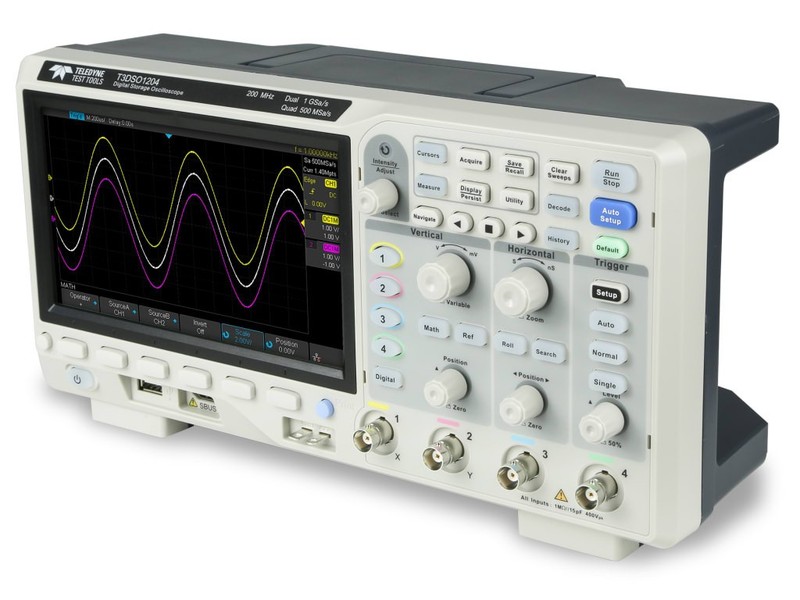 Teledyne T3DSO1204 200MHz 4-Ch Digital Storage Oscilloscope 1GS/s 14Mp ""1""