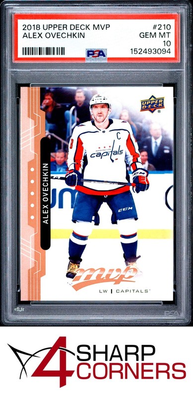 2018 UPPER DECK MVP #210 ALEX OVECHKIN POP 6 PSA 10