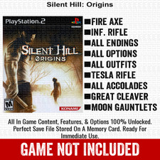 Silent Hill Origins 100 All Items PS2 Memory Card CHEATS