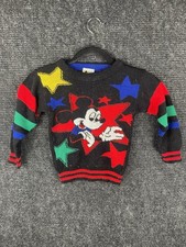 Vtg Mickey and Friends Sweater Disney Made in USA Youth Size