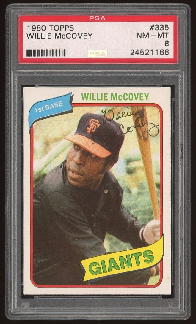 1980 Topps #335 Willie McCovey San Francisco Giants HOF PSA 8