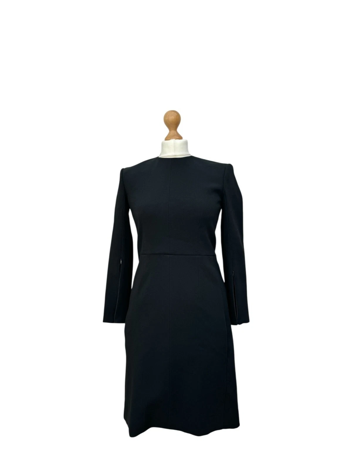 Abito Celine by Phoebe Philo nero strutturato manica lunga taglia 36 (veste dalla XS alla S)