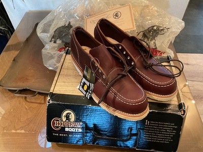 Chippewa 9D MOC TOE USA RED-BROWN RODEO LACE-UP LOW-TOP LEATHER SHOES-NEW NIB