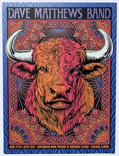 Dave Matthews Band Chicago 2025 by Todd Slater SIGNED Ltd Edition x/40 Poster