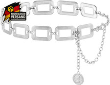 Metall Taillenkette für Damen Mehrschichtig verstellbar Gold Gürtel Bauchschmuck