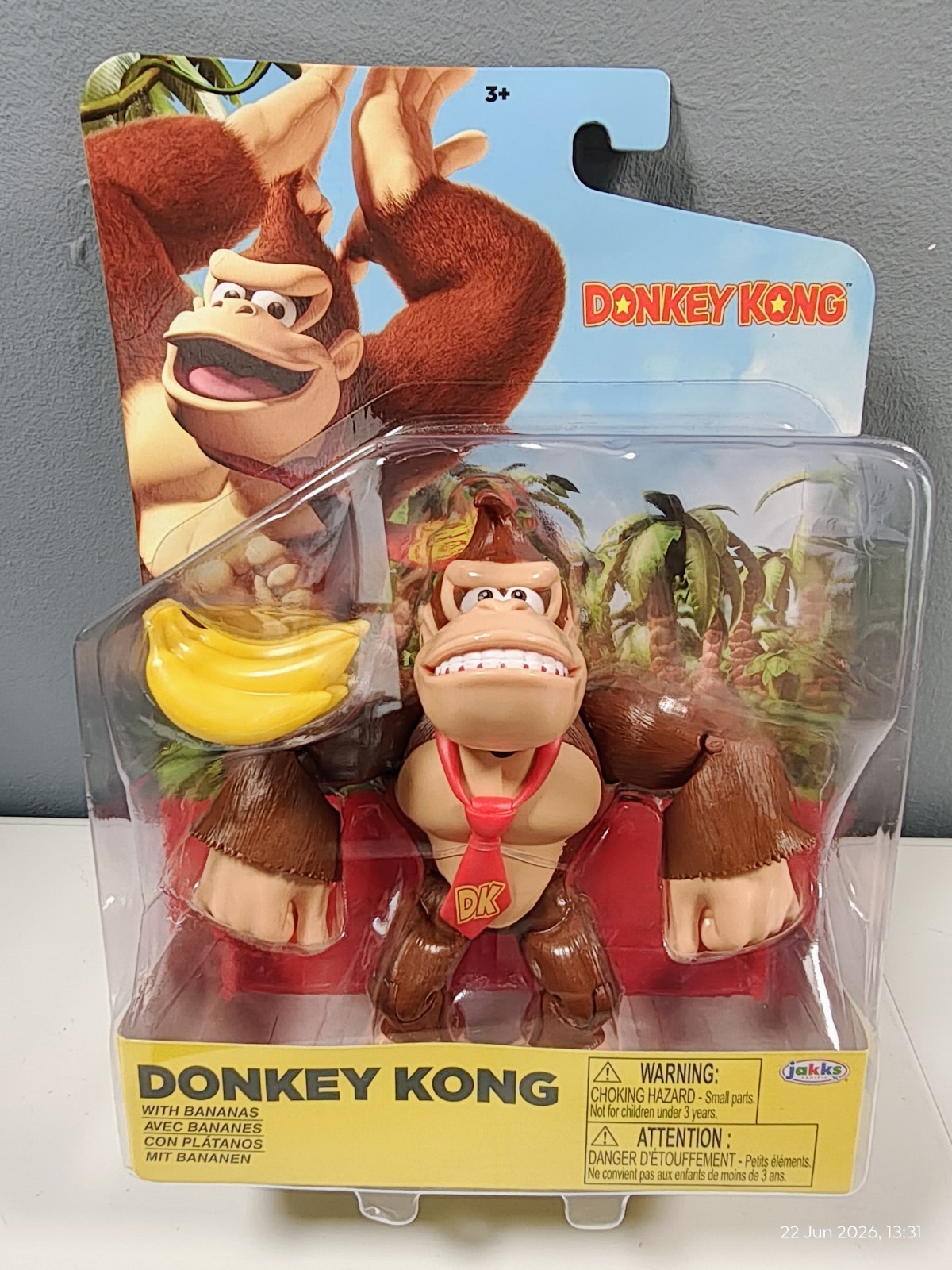Nintendo Donkey Kong with Bananas 10cm Action Figure Jakks Pacific New Boxed