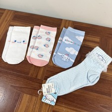 Sanrio 4 Pairs Of Socks Bundle Cinnamoroll - 21-25 CM - FREE S H New/Open Box