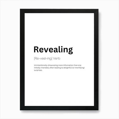 Revealing Definition Meaning 1 Kunst Gerahmtes Wandbild Poster Leinwanddruck Bild
