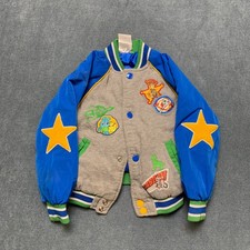 Disney Toy Story Bomber Jacket Toddler 3 Gray Buzz Woody Forky Star Snap Front