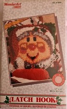 Vintage Wonder art Latch Hook Rug Kit Christmas Mrs. Claus 12x12 NEW IN BOX