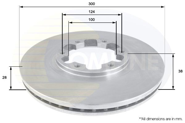 Brake Disc Front Fits Infiniti QX4 Nissan Navara NP300 Pickup COMLINE ADC0267V