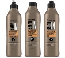 Recamier 3-Step System SalonIn Braziliss Keratin Hair Brazilian Blowout Treatmen