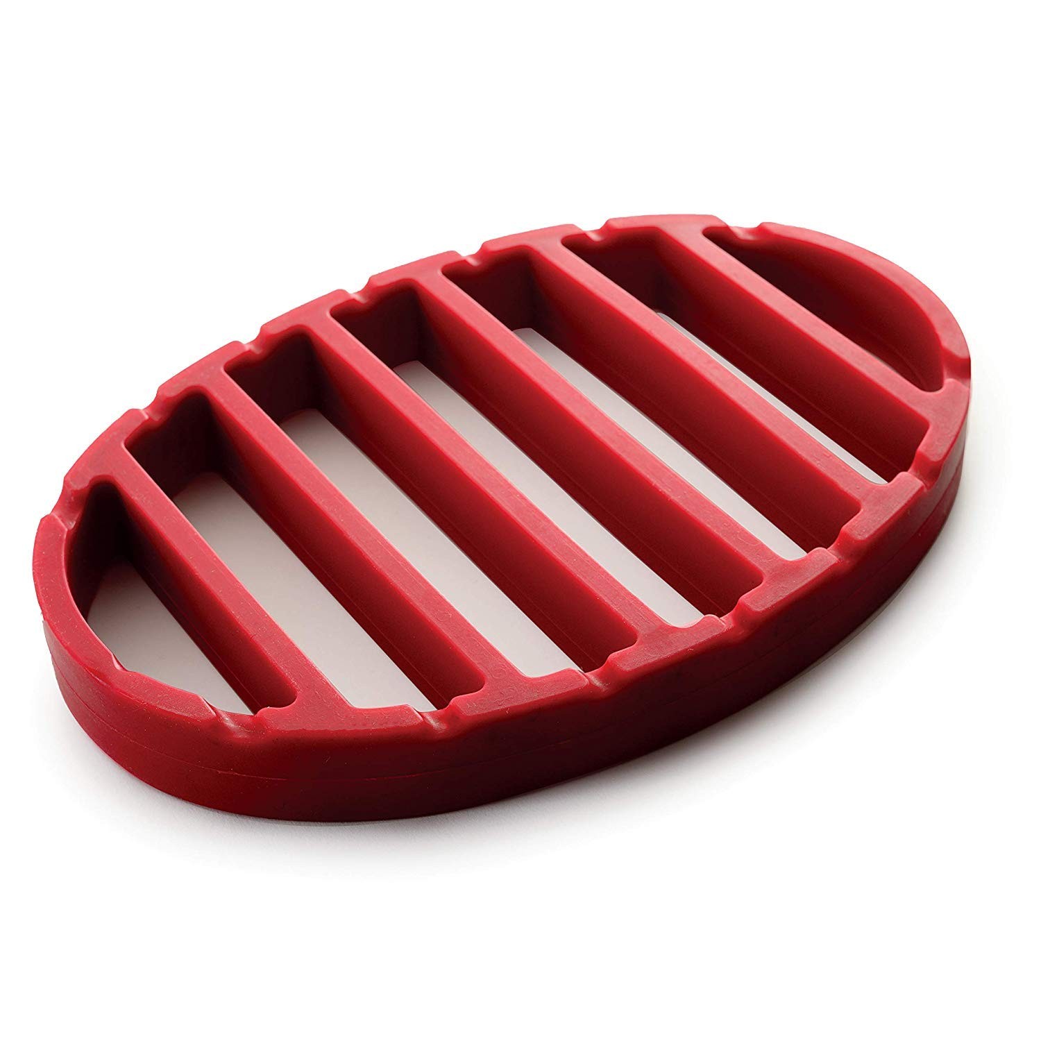 Silicone Roast Rack set Red 9x6 In Oval kitchen baking supply