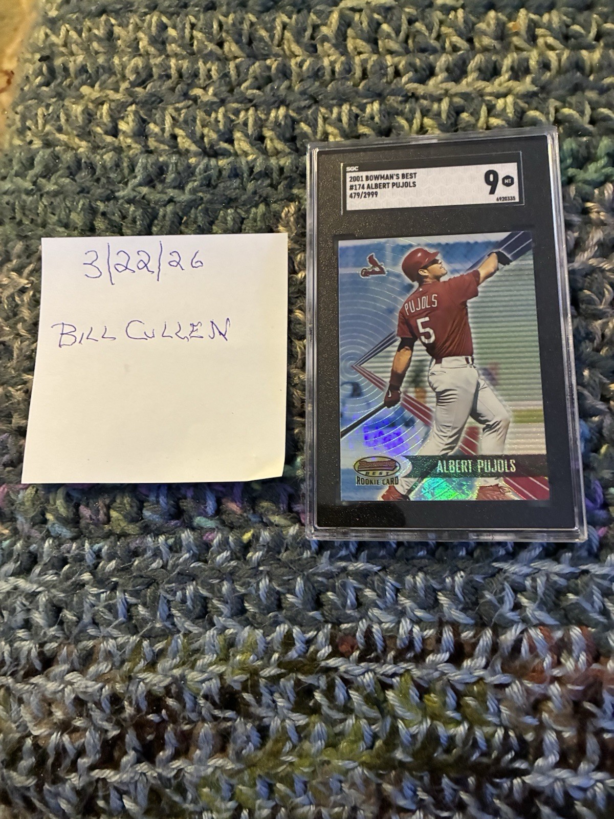 2001 Bowman's Best Albert Pujols #174 RC 0479/2999