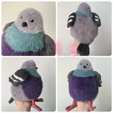 Pre-Order Fat Pigeon Plush Toy, Cute Fluffy Bird Stuffed Animal 23CM