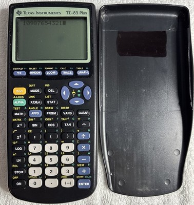 Texas Instruments T1-83 Plus  Graphing Calculator & Cover - Tested and Working