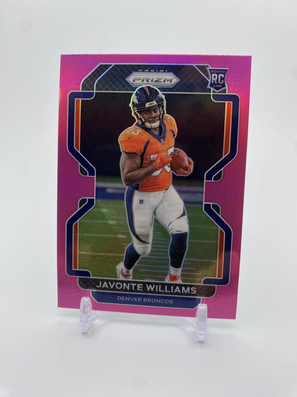2021 Prizm Javonte Williams RC Pink Rookie #345 Broncos