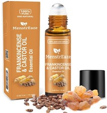 Frankincense and Castor Essential Oil Roll On, 100 Pure and Natural Castor Oil