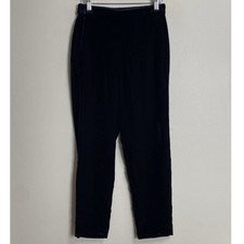 NWT J.CREW Black Drapey Velvet Jamie Pant Size 2