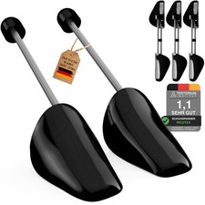 3 pairs of shoe trees shoe shaper variable size 3844, Black