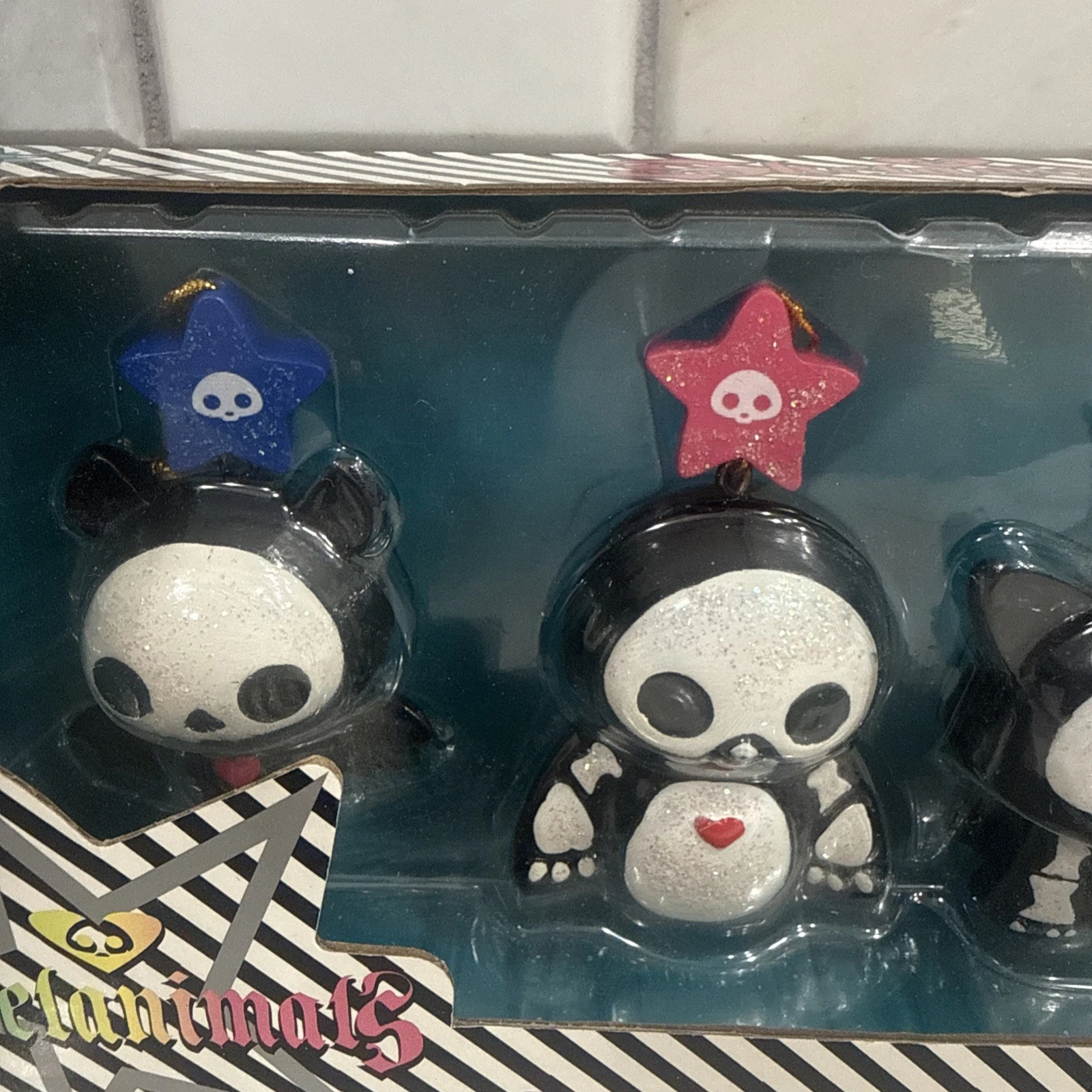 Rare New Skelanimals Figurine Christmas Ornament 4 Pcs Set Hot Topic 2007 - product detail image 7
