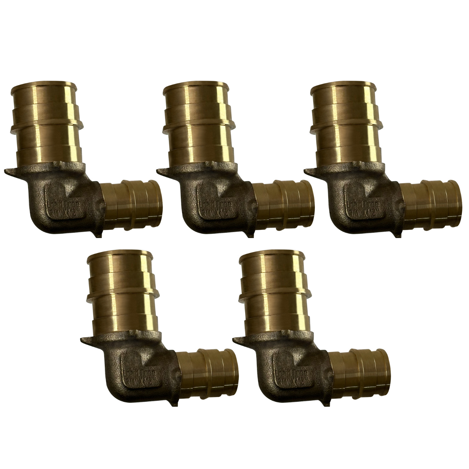 5 Pack XFITTING 1/2" x 3/4" Pex A Elbow, Expansion Reducing Elbow, Lead Free