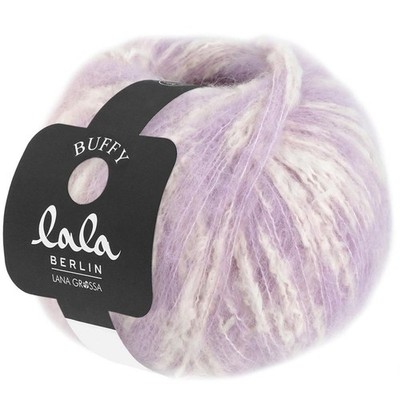 Wolle Kreativ! Lana Grossa - Lala Berlin Buffy - Fb. 3 lila rohweiß 50 g