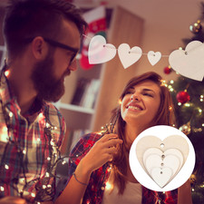 110 Pcs Heart Cutouts Wicker Hearts for Hanging Ornaments Crafts