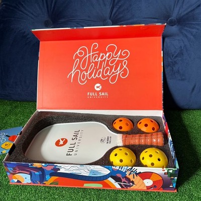 The Rudder Full Sail University Dream Pickleball Paddle Set in Gift Box Rare NEW