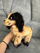Peluche cane cucciolo mohair Steiff Cocker Spaniel vintage anni 60 con etichetta RARO