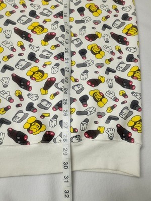 Vtg A Bathing Ape x Baby Milo Hoodie AOP Streetwear Monkey Parts