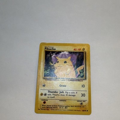 Pokémon Pikachu 27/53 Wotc Promo Regular Basic 30 HP Thundershock Agility