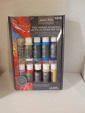 Master’s Touch Pre-Mixed Pouring Acrylic Starter Paint Set NIB