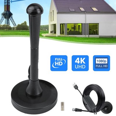 Digital TV Antenne DVB-T2 Digitale Antenne Zimmerantenne mit Magnetfuß 4K 1080P