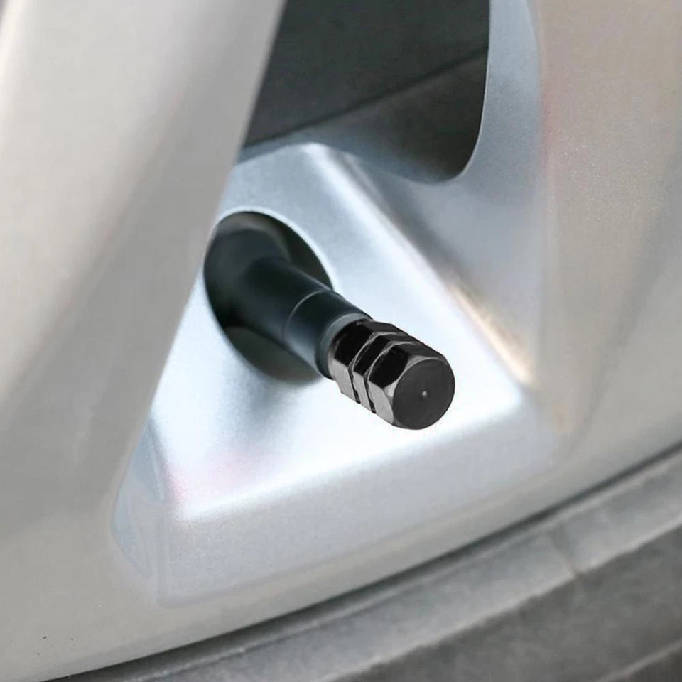Tapa de válvula de neumático de coche de aluminio 8 piezas Tapa de vástago de válvula de neumático Tapa de llanta de rueda de polvo de aire Foto 3 de 4