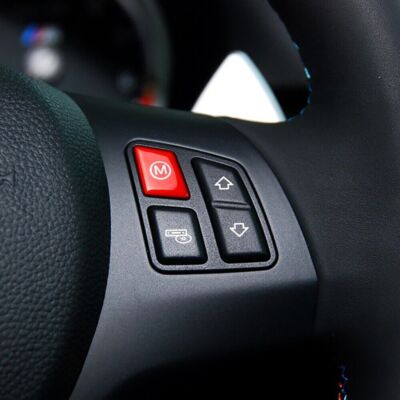 2X M Mode Car Steering Wheel Engine Red Start Stop Button Fit For BMW E92 E90 M3