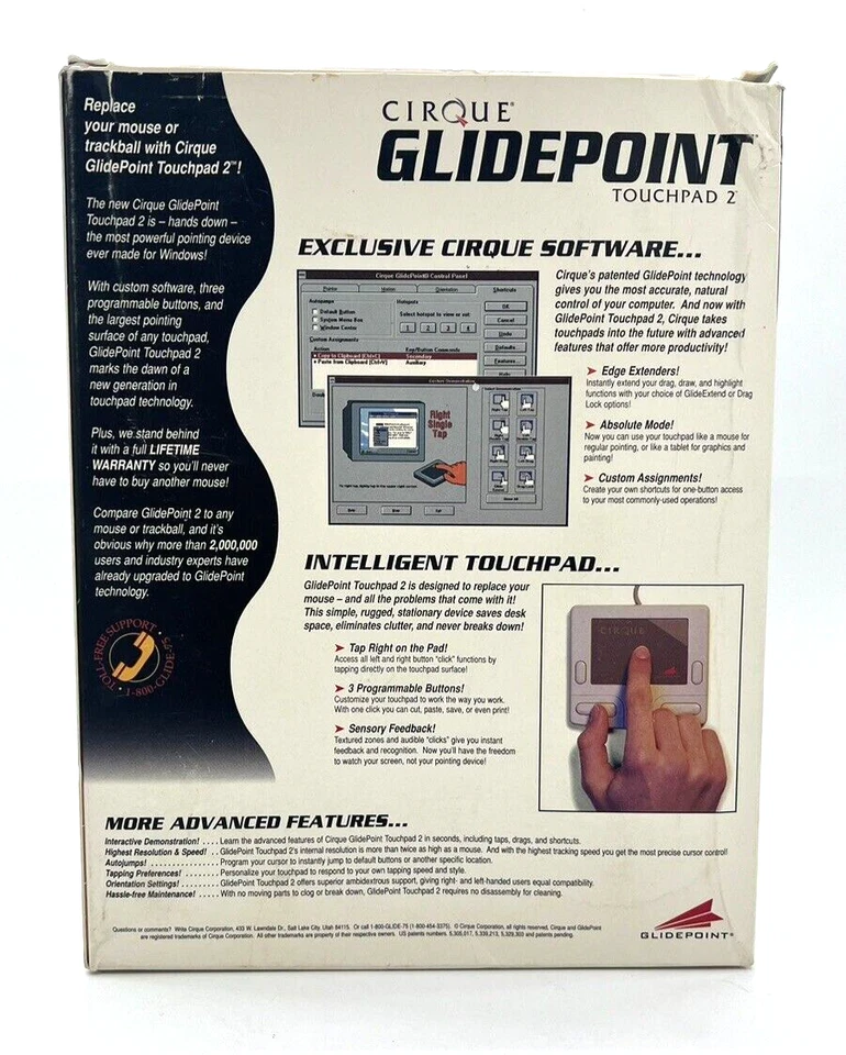 Cirque GlidePoint Touchpad 2 Interface Model 400, 3 botton programable - Image 3 of 4