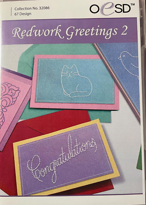 Redwork Greetings 2 by OESD Embroidery Designs