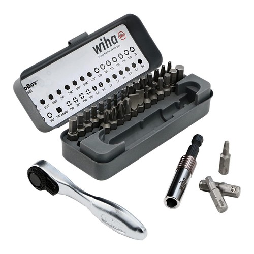 Wiha Tools 74984 Standard Bit GoBox Set with Mini Ratchet, 32 Pc. - Picture 3 of 5