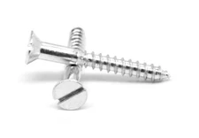 #2 x 5/8" Wood Screw Slotted Flat Head Low Carbon Steel Zinc Plated