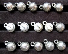 VTG Plastic~Metal Clad BASEBALL TEAM NAME Gumball Charm~Prize~Premium